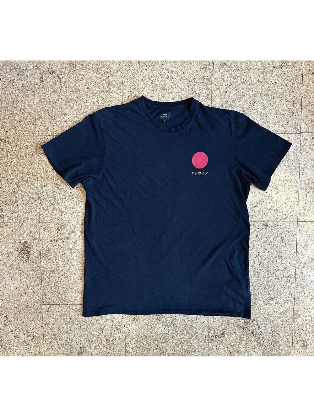 Edwin Japanese Sun T-Shirt Men's XL Black Japan Streetwear Graphic Tee Skater